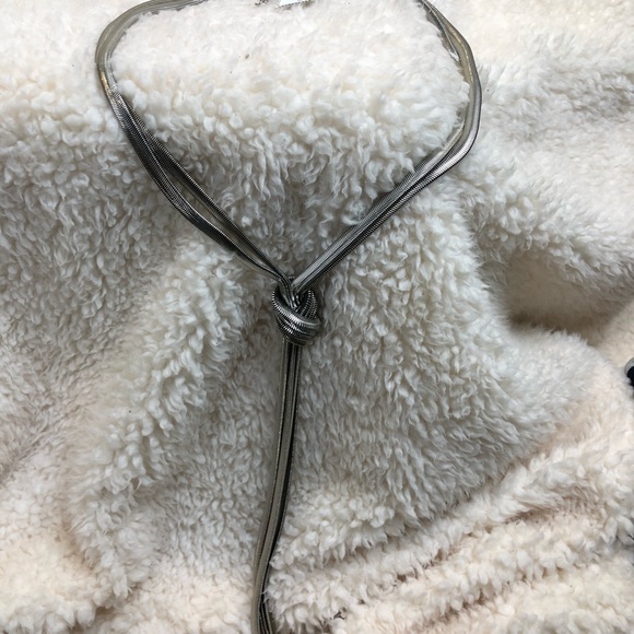 I.N.C. Silver tone multi chain knoty necklace - Picture 5 of 8